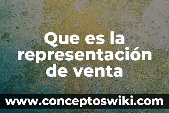 Qué es un canal de venta 6 Que es la representación de venta