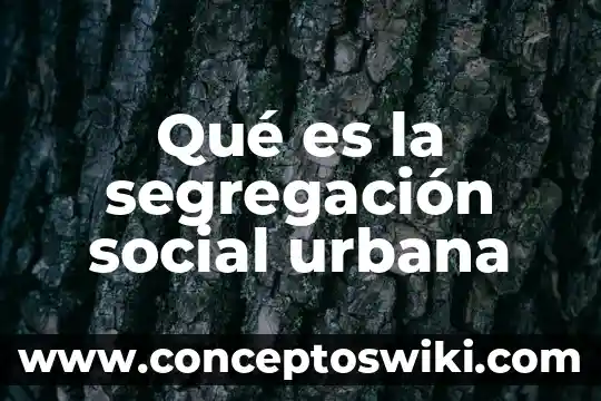 Qué es un reporte en trabajo social 8 Qué es la segregación social urbana