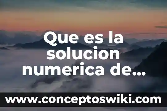 Qué es la solución integral 3 Que es la solucion numerica de ecuaciones