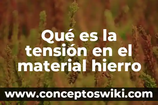Que es tension como valor 8 Qué es la tensión en el material hierro