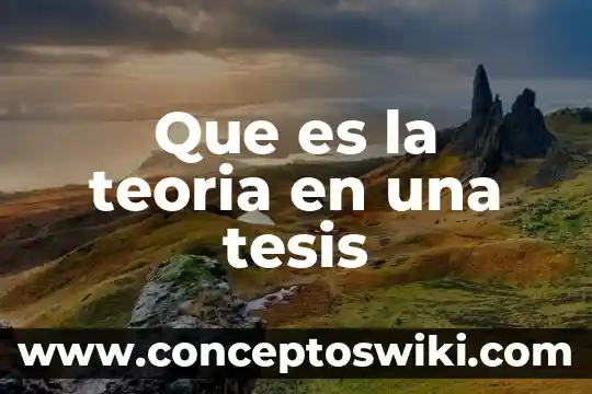 Qué es la teoría de la supersimetría 3 Que es la teoria en una tesis