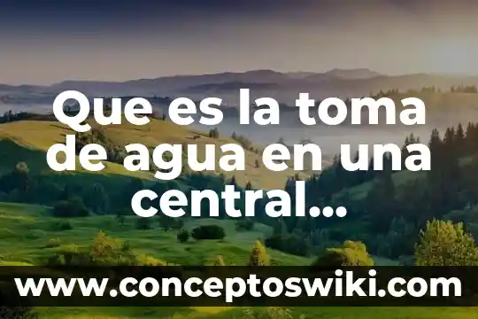 Que es la toma de decisiones y su importaancia 5 Que es la toma de agua en una central hidroelectrica