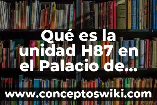Que es unidad de velocidad 3 Qué es la unidad H87 en el Palacio de Hierro