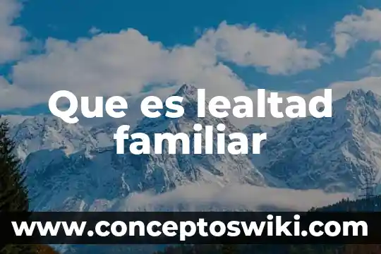 Qué es la terapia familiar en pacientes oncológicos 6 Que es lealtad familiar