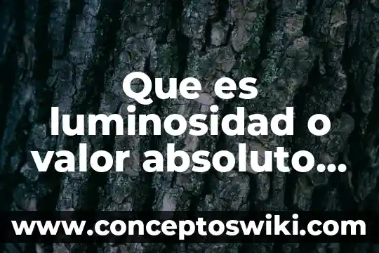 Qué es un valor absoluto de un número entero 5 Que es luminosidad o valor absoluto en el color