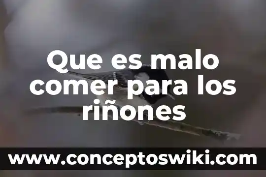 Por que es bueno comer en clase 7 Que es malo comer para los riñones