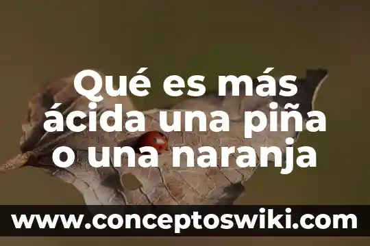 Que es el movimiento naranja parodia 3 Qué es más ácida una piña o una naranja