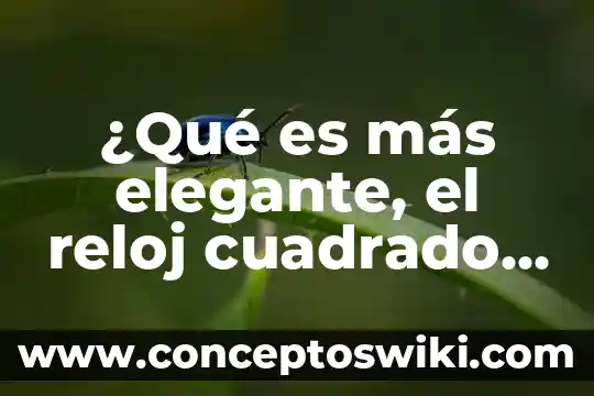 Que es el reloj de sol tlacochahuaya 8 ¿Qué es más elegante, el reloj cuadrado o redondo?