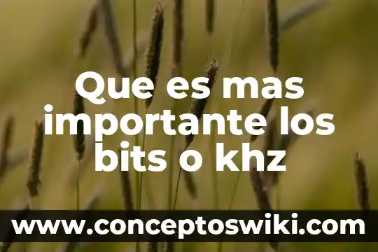 Que es un mapa de bits en diseño grafico 5 Que es mas importante los bits o khz