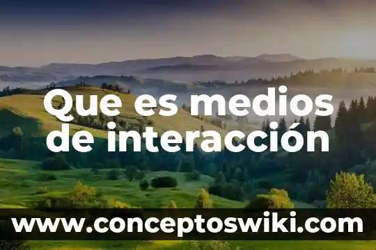 Qué es interacción motriz en educación física 3 Que es medios de interacción