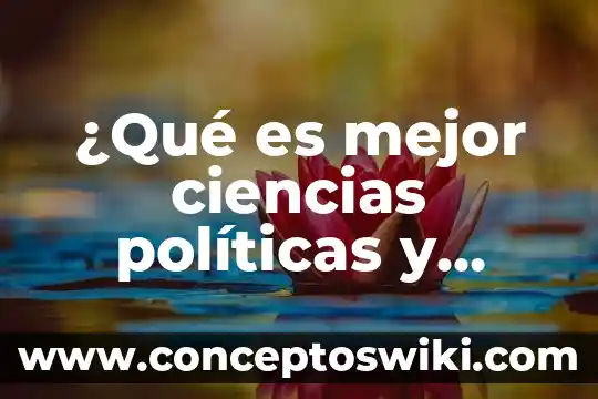 Que es factor politicas en una empresa 6 ¿Qué es mejor ciencias políticas y proyectos sociales o?