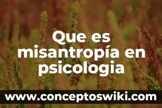 Qué es pensar en psicología 4 Que es misantropía en psicologia