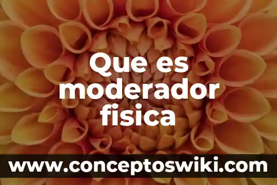 Qué es la física y sus principales ramas 5 Que es moderador fisica