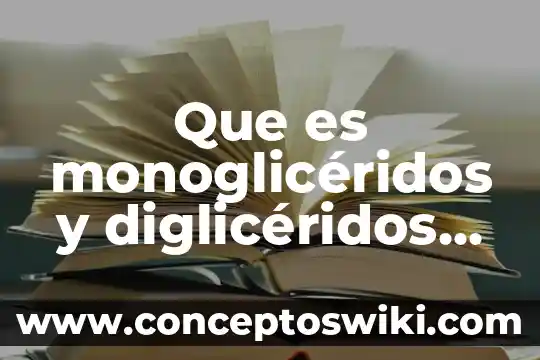 Qué es ácidos grasos en medicamentos 5 Que es monoglicéridos y diglicéridos de ácidos grasos