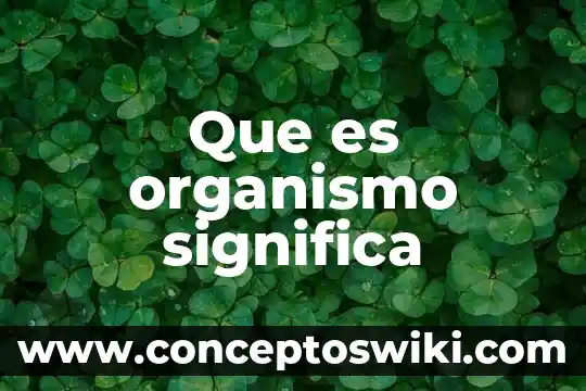 Que es organismo unicelular y multicelular 6 Que es organismo significa