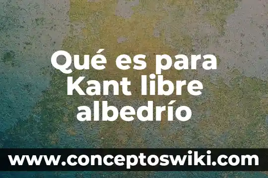 Qué es la moral según immanuel kant 8 Qué es para Kant libre albedrío