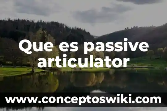 Que es creatividad en el ambito cultural 6 Que es passive articulator