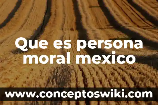 ¿Qué es ética y qué es moral? 6 Que es persona moral mexico
