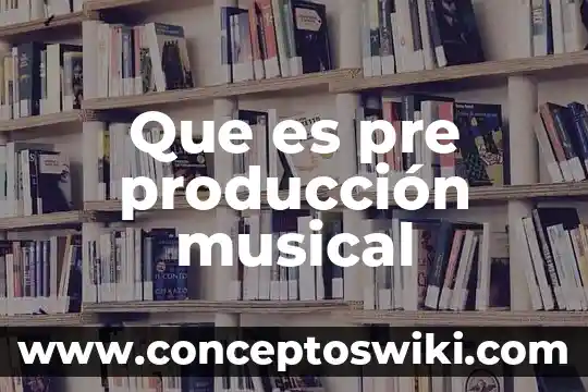 Que es pre análisis de un proyecto 5 Que es pre producción musical
