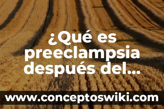 Que es soñar que mi esposa tiene un parto multiple 8 ¿Qué es preeclampsia después del parto?