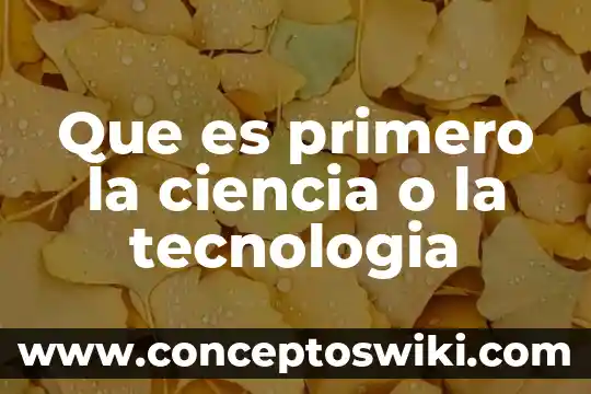 Que es ciencia segun perez gomez 7 Que es primero la ciencia o la tecnologia