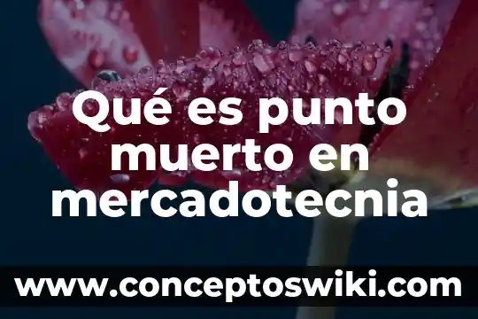 Que es mercadotecnia basado en autores 5 Qué es punto muerto en mercadotecnia