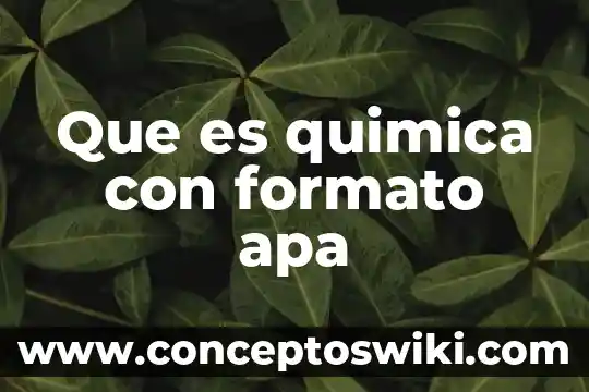 Qué es el narrativo en formato apa 6 Que es quimica con formato apa