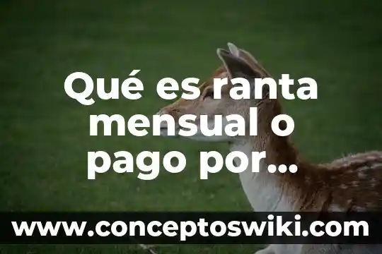 Pago tdc que es 5 Qué es ranta mensual o pago por operación
