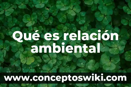 Que es un prgrama se seguimiento ambiental 5 Qué es relación ambiental
