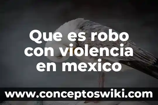 Que es el marco legal del robo en mexico 5 Que es robo con violencia en mexico