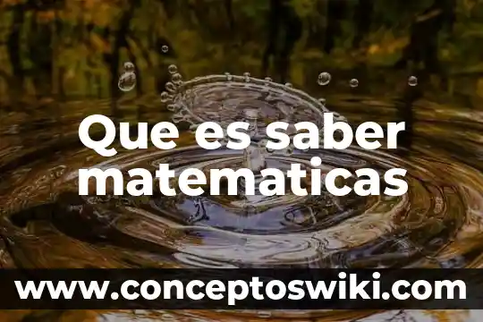 Que es expresion en matematicas ejemplos 5 Que es saber matematicas