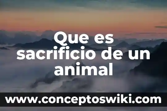 Que es un solitario animal 4 Que es sacrificio de un animal