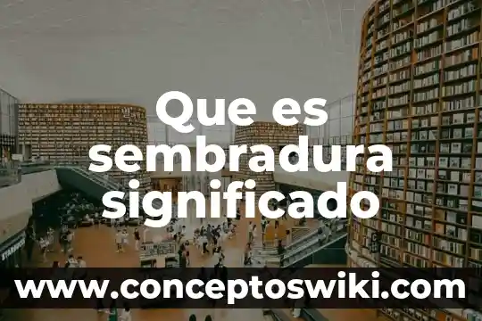 Por lo que es menester significado 5 Que es sembradura significado