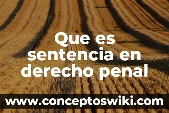 Que es el autor derecho penal 3 Que es sentencia en derecho penal