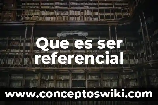 Qué es un marco de referencial 4 Que es ser referencial