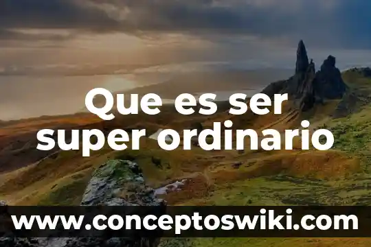 Que es ser liderazgo 3 Que es ser super ordinario