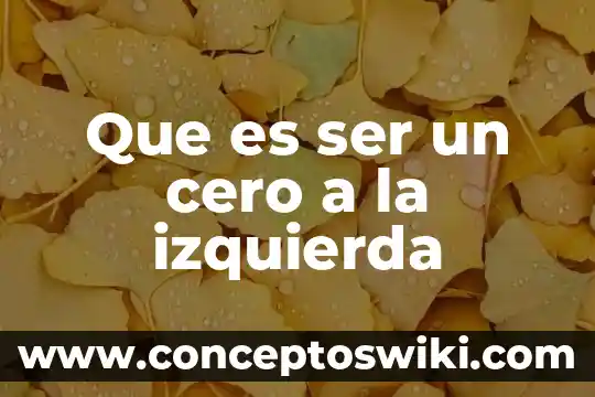 Que es ser un chingon 4 Que es ser un cero a la izquierda