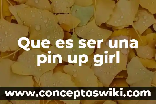 Qué es el pin y para qué sirve 4 Que es ser una pin up girl