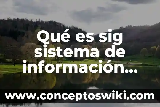 Concentrado de informaci贸n que es 5 Qu茅 es sig sistema de informaci贸n geogr谩fica