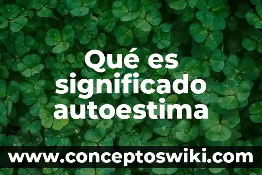 Que es un significado fisico 7 Qué es significado autoestima