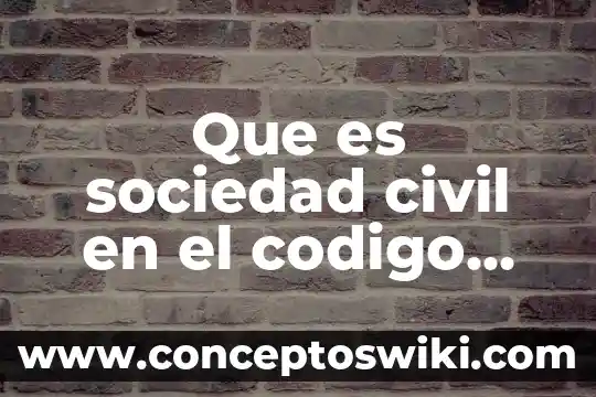 Que es un codigo de escaner p008de 7 Que es sociedad civil en el codigo civil