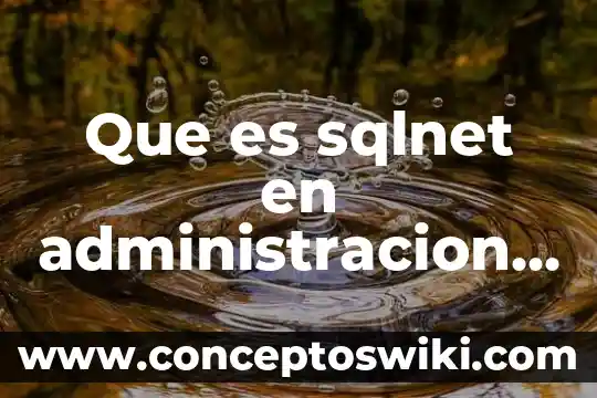Qué es un ácido y una base significa 7 Que es sqlnet en administracion de base de datos