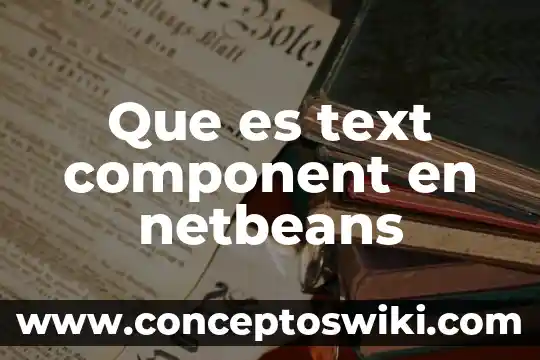 Qué es el ponchado text 7 Que es text component en netbeans