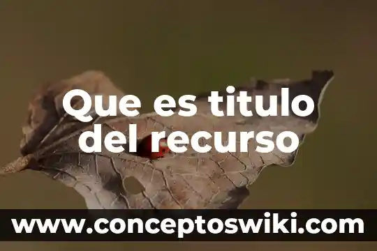 Que es un recurso secundario recojen las botellas 7 Que es titulo del recurso