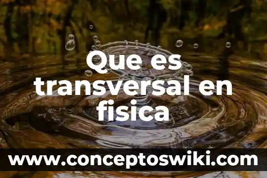 Que es la miopia en fisica 5 Que es transversal en fisica
