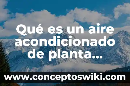Que es modelo de negocios como materia 8 Qué es un aire acondicionado de planta central