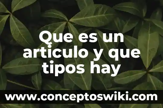 Que es una reaccion quimica y cuantos tipos hay 4 Que es un articulo y que tipos hay