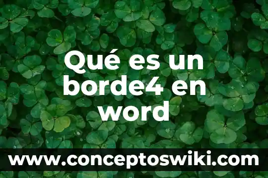 Que es icono de captura de word 6 Qué es un borde4 en word