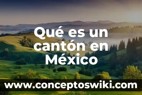 Número RMU que es México 8 Qué es un cantón en México