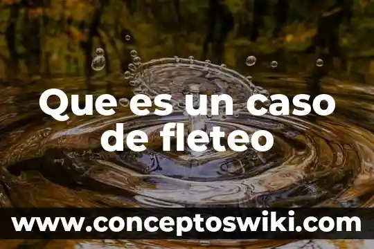 Que es caso de flotacion en fisica 6 Que es un caso de fleteo